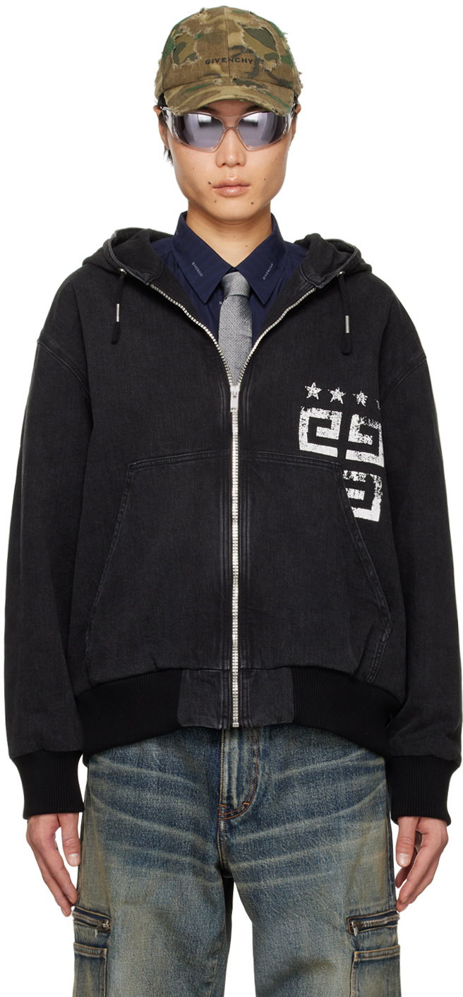 Яке Givenchy Zip Denim Jacket Черно | BM017F5YAA001, 0