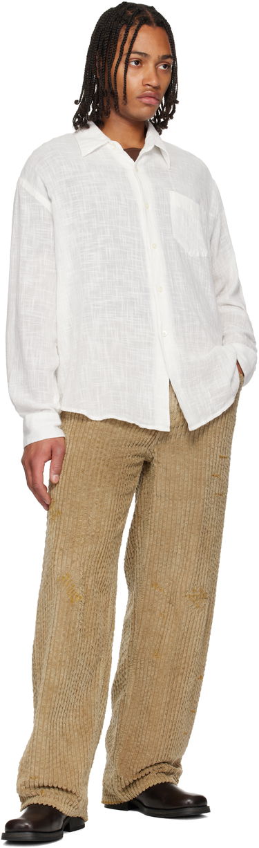 Панталони OUR LEGACY Vast Cut Distressed Corduroy Trousers Бежово | M4255VT, 3