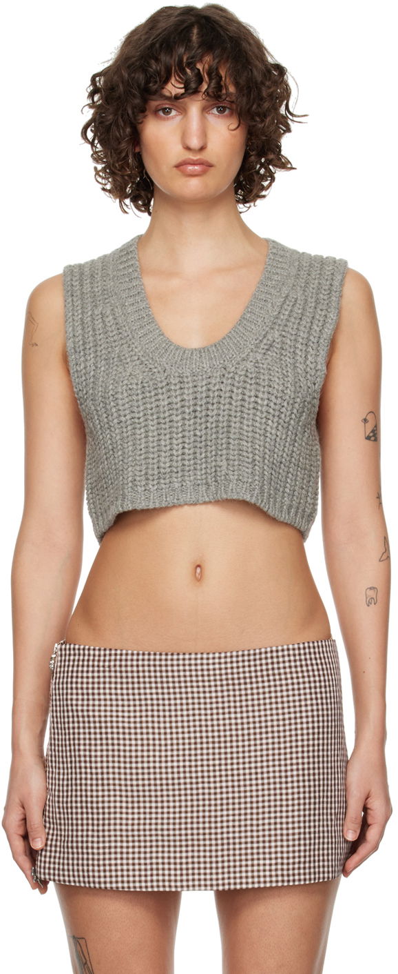 Пуловер Acne Studios Cropped Vest Сиво | A60418-, 0
