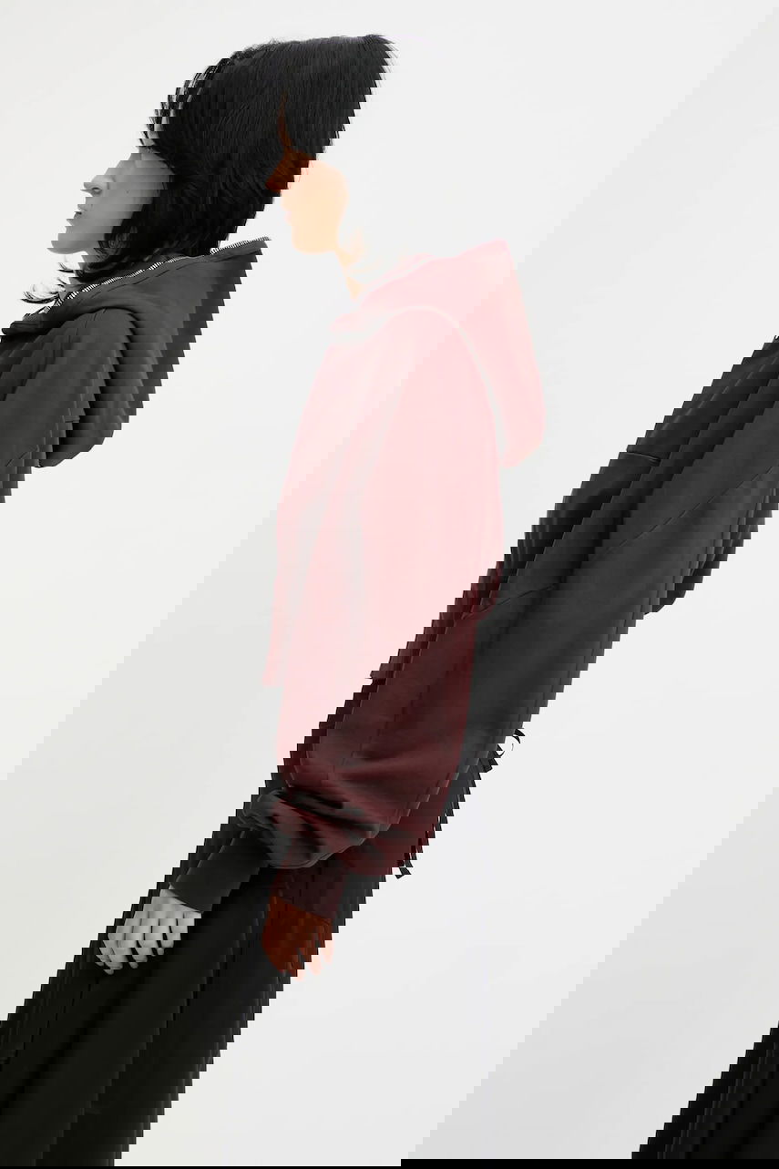 Суитчър Rick Owens Rick Owens DRKSHDW Collage Gimp Hoodie Бургунди | DS02E7233.RIG, 1