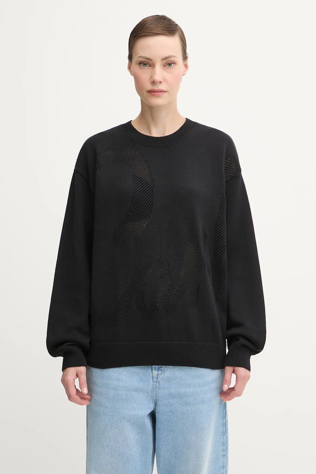 Perla Cotton Patterned Crew Neck Sweater