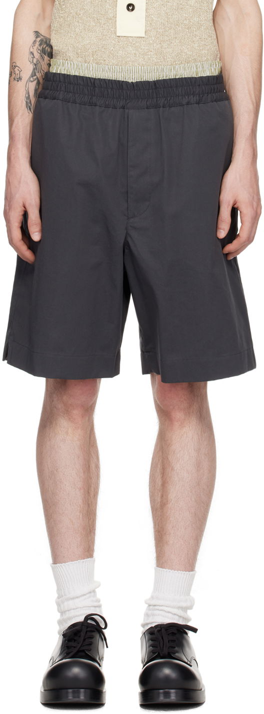 Къси панталони Bottega Veneta Layered Shorts Сиво | 785715V3G20