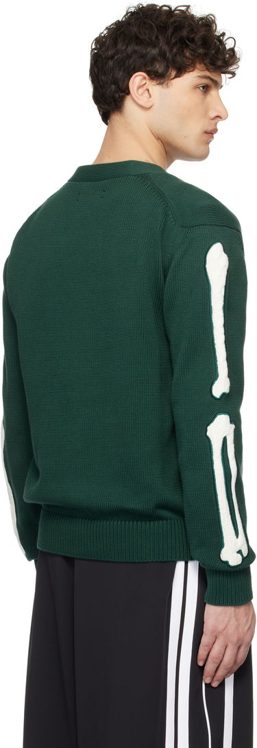 Пуловер AMIRI Amiri Bones Cardigan Зелено | AMKNCD1042, 2