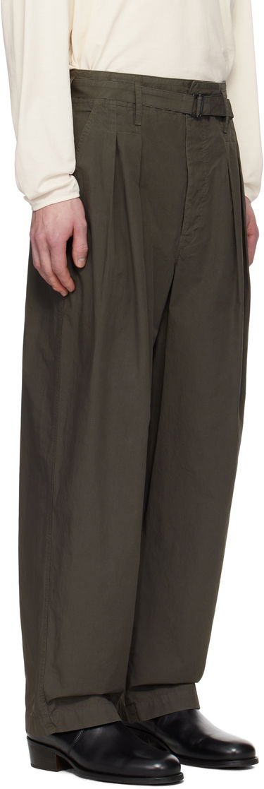 Карго панталони LEMAIRE Lemaire Belted Pleated Trousers Зелено | PA1173 LF1356, 1