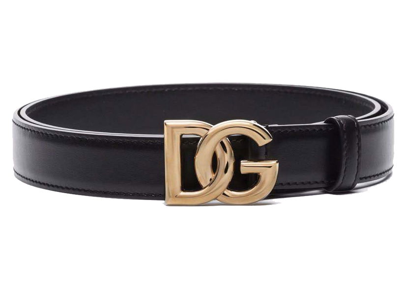 Колани Dolce & Gabbana Logo Buckle Leather Belt Black Черно | BE1447AW070