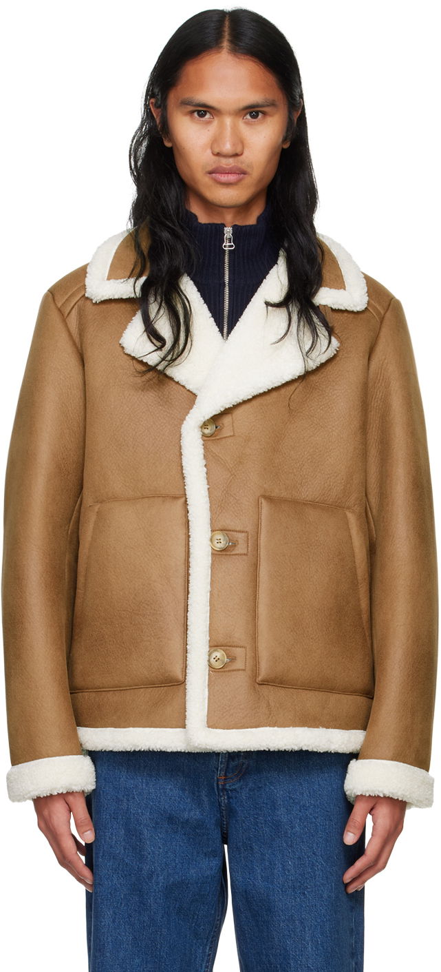 Яке A.P.C. Faux-Shearling Jacket Кафяво | PSAJO-H02971