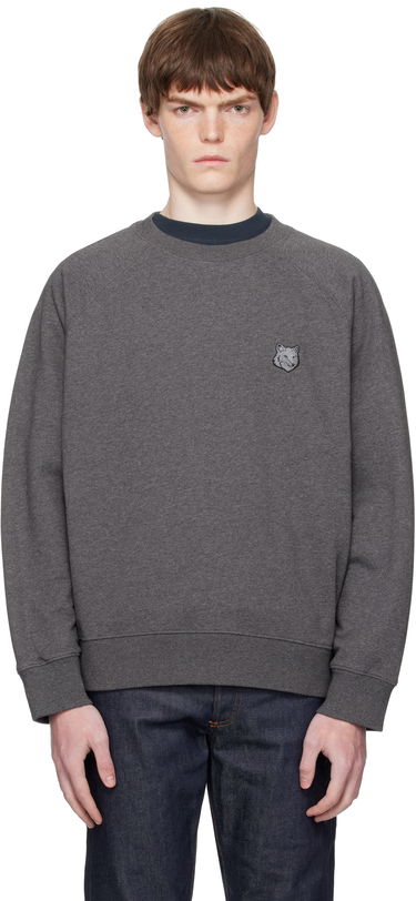 Суитчър MAISON KITSUNÉ Maison Kitsuné Fox Head Patch Oversize Sweatshirt Сиво | PM00306KM0340, 0