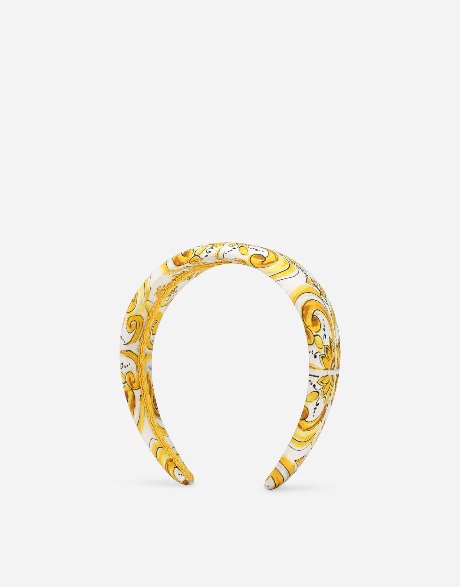 Колани Dolce & Gabbana Dolce & Gabbana Twill Hairband With Majolica Print Жълто | LB3L54HI1T5H23TN, 1