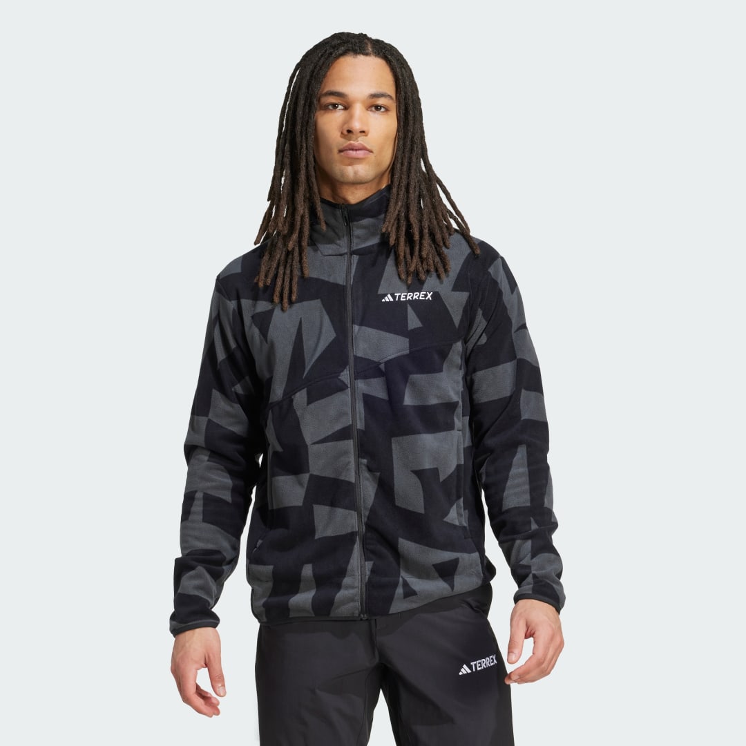 Яке adidas Performance Terrex Multi Printed Full-Zip Fleece Jacket Черно | JY4814, 0