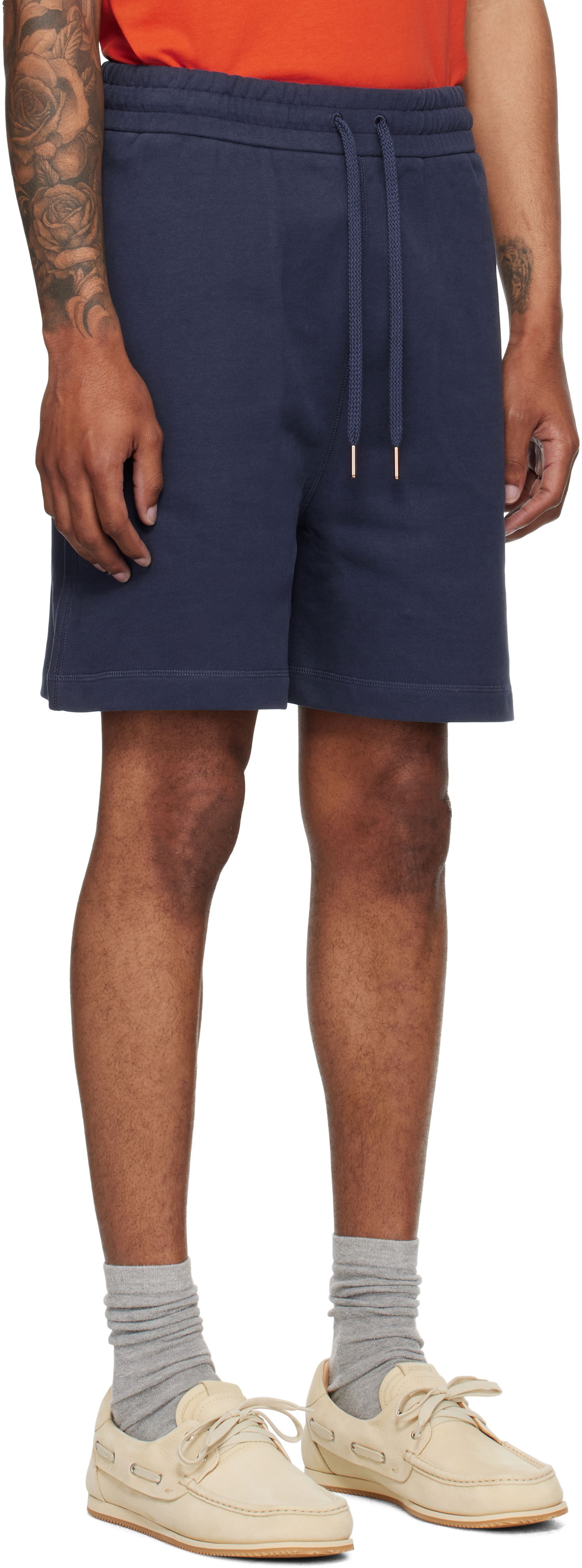 Къси панталони Moncler Moncler Genius x Gilga Farm Drawstring Shorts Тъмно синьо | K24028H0000289AUJ, 1