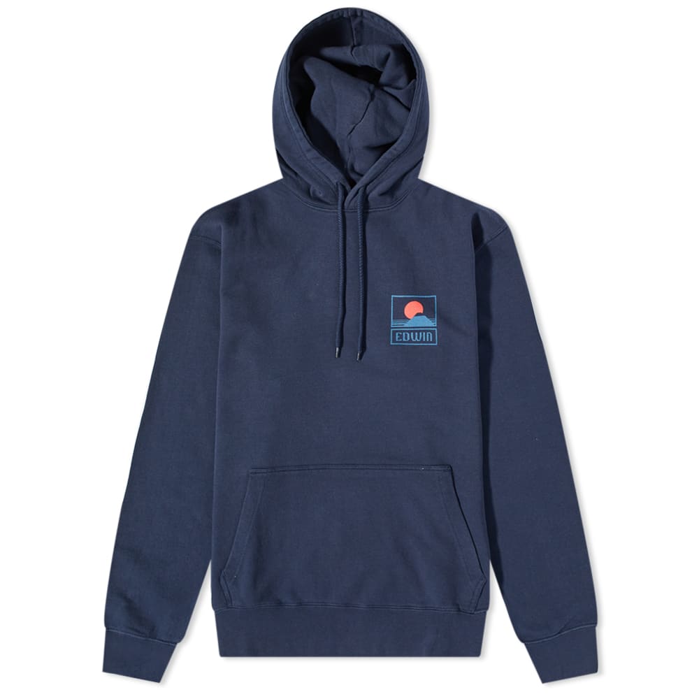 Суитчър EDWIN Sunset Mt Fuji Popover Hoody Тъмно синьо | I029284-NYB67, 0