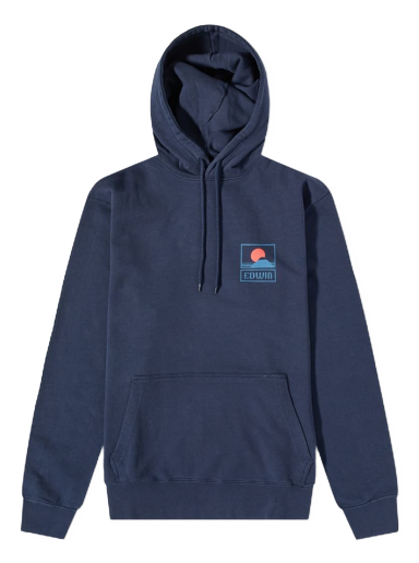 Суитчър EDWIN Sunset Mt Fuji Popover Hoody Тъмно синьо | I029284-NYB67