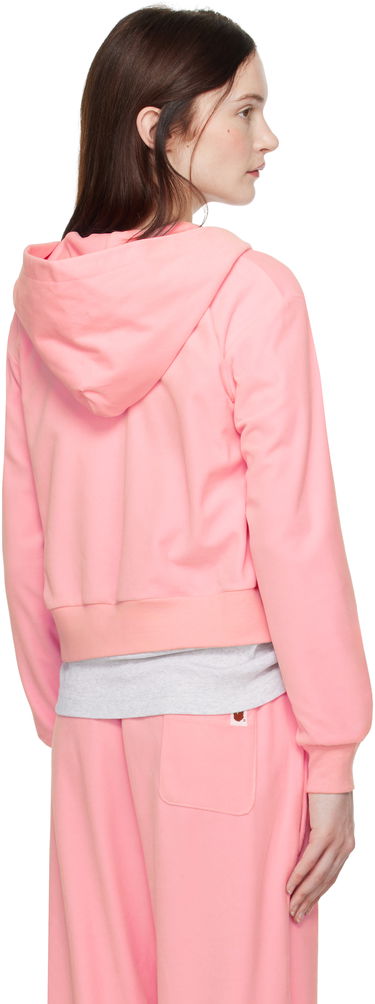 Суитчър BAPE A Bathing Ape Crystal Stone Ape Head Velour Cropped Hoodie Розово | 001ZPK802004L, 2