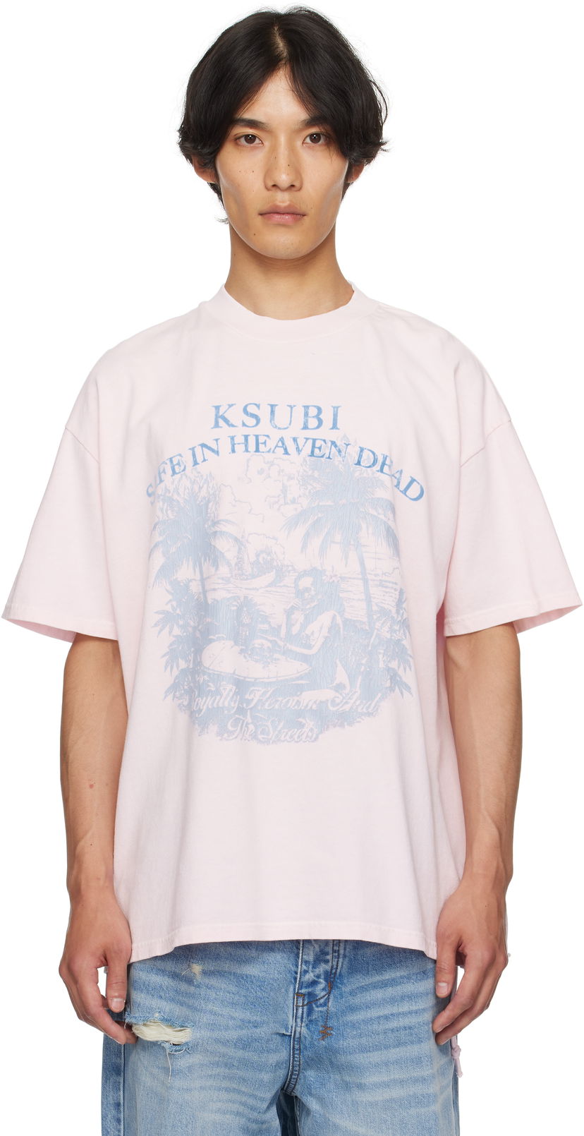 Тениска Ksubi Paradiso Ekcess Graphic T-Shirt Розово | MPF25TE004