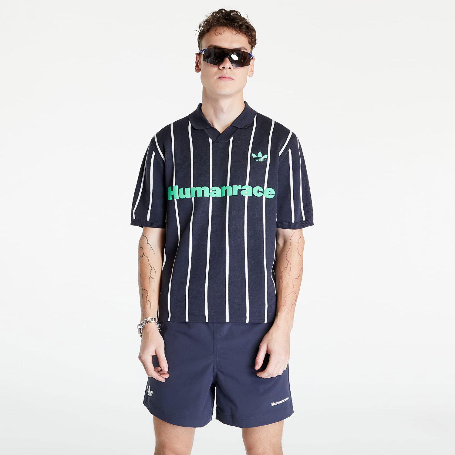 Фланелка adidas Originals Humanrace x Knit Jersey Tee "Night Grey" Сиво | HU1105, 0