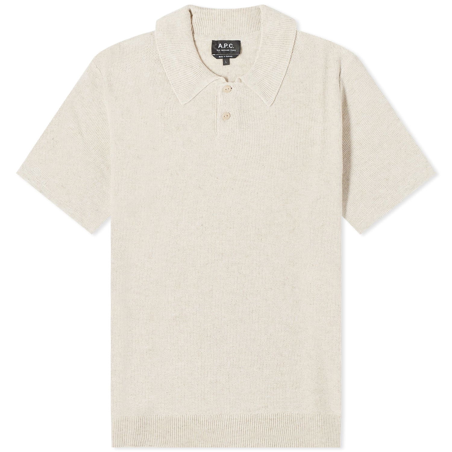 Поло тениска A.P.C. Jay Knit Polo Tee Бежово | VIAJC-H23315-BAA, 0