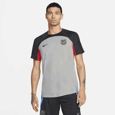 Тениска Nike F.C. Barcelona Strike Dri-FIT Short-Sleeve Football Top Сиво | DN2802-003, 0
