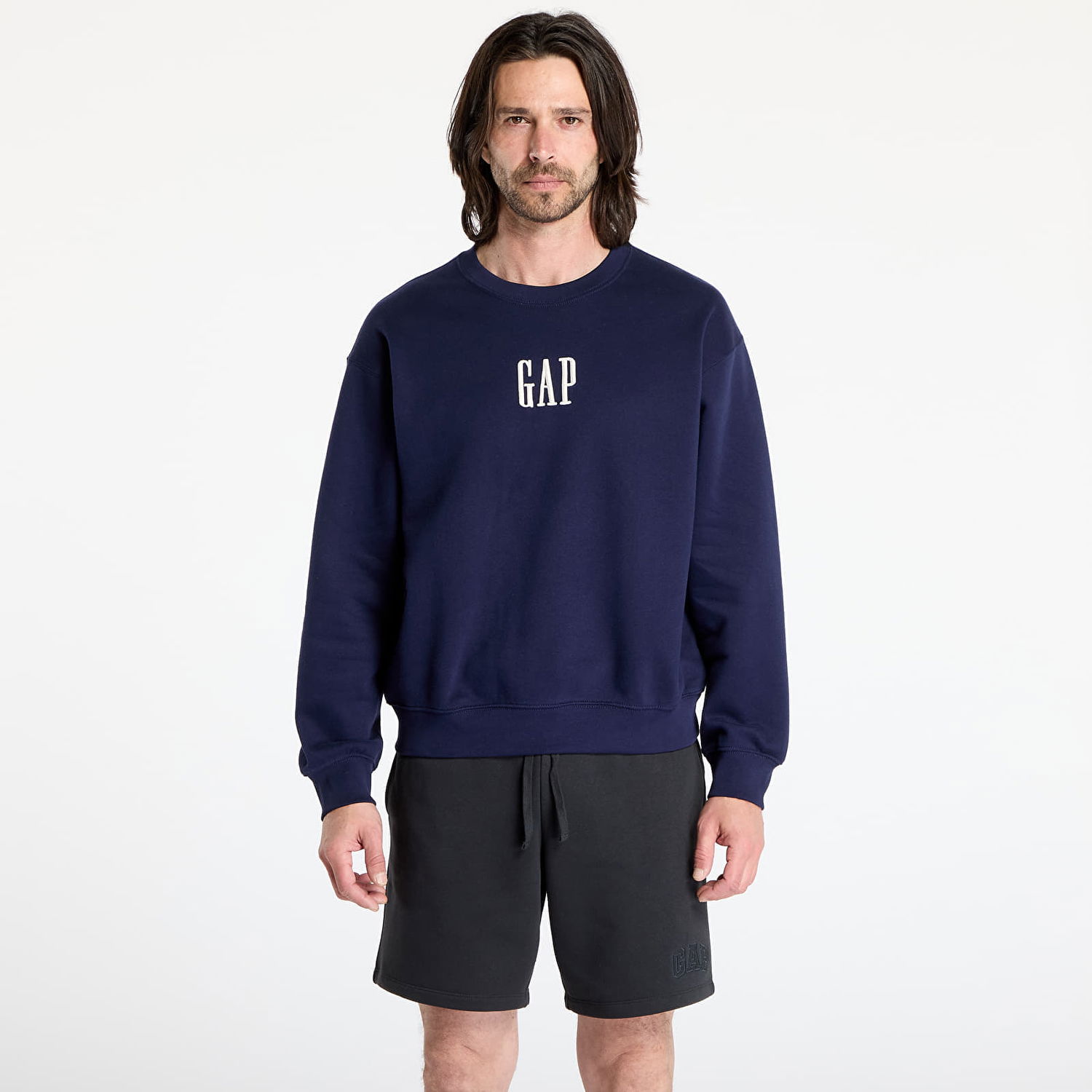 Суитчър GAP GAP Corp Logo Crew Sweatshirt Тъмно синьо | 648026-02, 0
