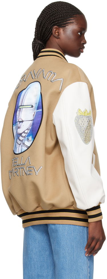 Яке бомбър Stella McCartney Stella McCartney Vitruvian Bomber Jacket Бежово | 680050SPB05, 2