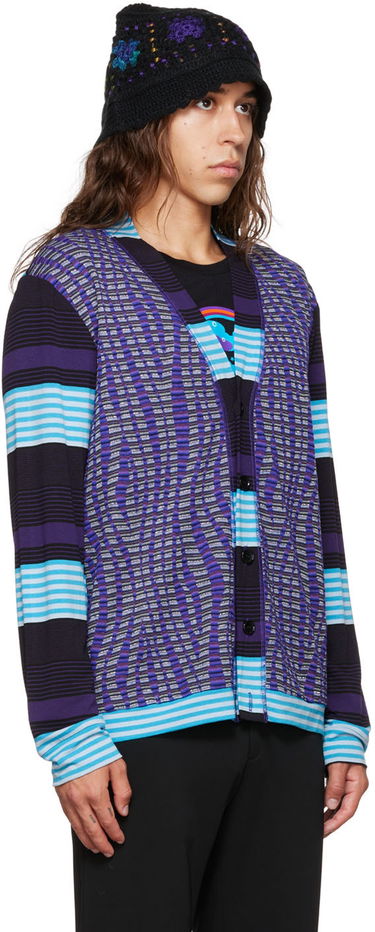 Пуловер Anna Sui Anna Sui Stripe Cardigan Лилаво | M622G31, 1