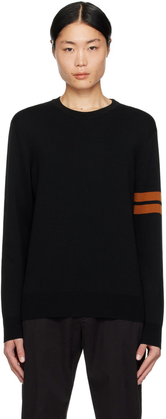 Пуловер ZEGNA Striped Sweater Черно | E8M91-110, 0