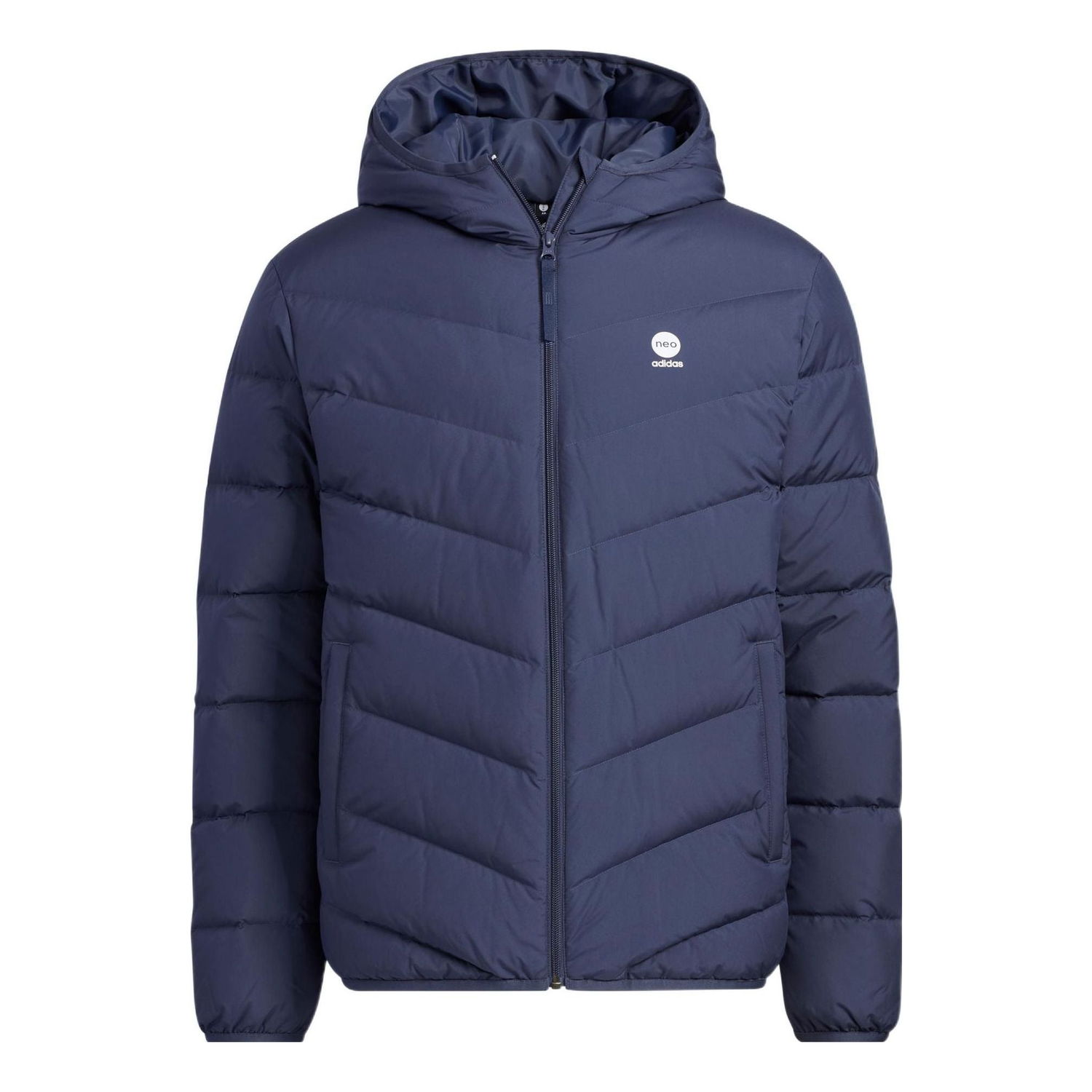 Пухо яке adidas Originals Men's Neo Padded Hooded Jacket Синьо | HY9636, 0