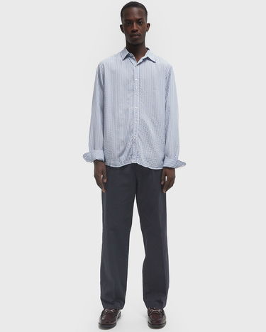 Риза Edmmond Studios Lobby Striped Seersucker Shirt Синьо | 125-10-10550, 2