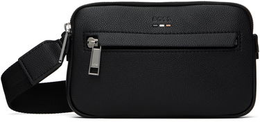 Чанта през рамо BOSS Pebble-Grained Faux-Leather Bag Черно | 50548031, 0