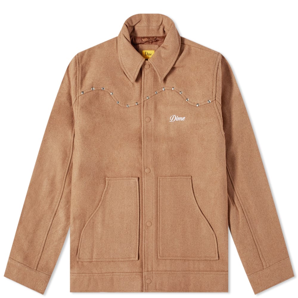 Яке Dime Studded Wool Bomber Jacket Кафяво | DIMEF01TAN, 0