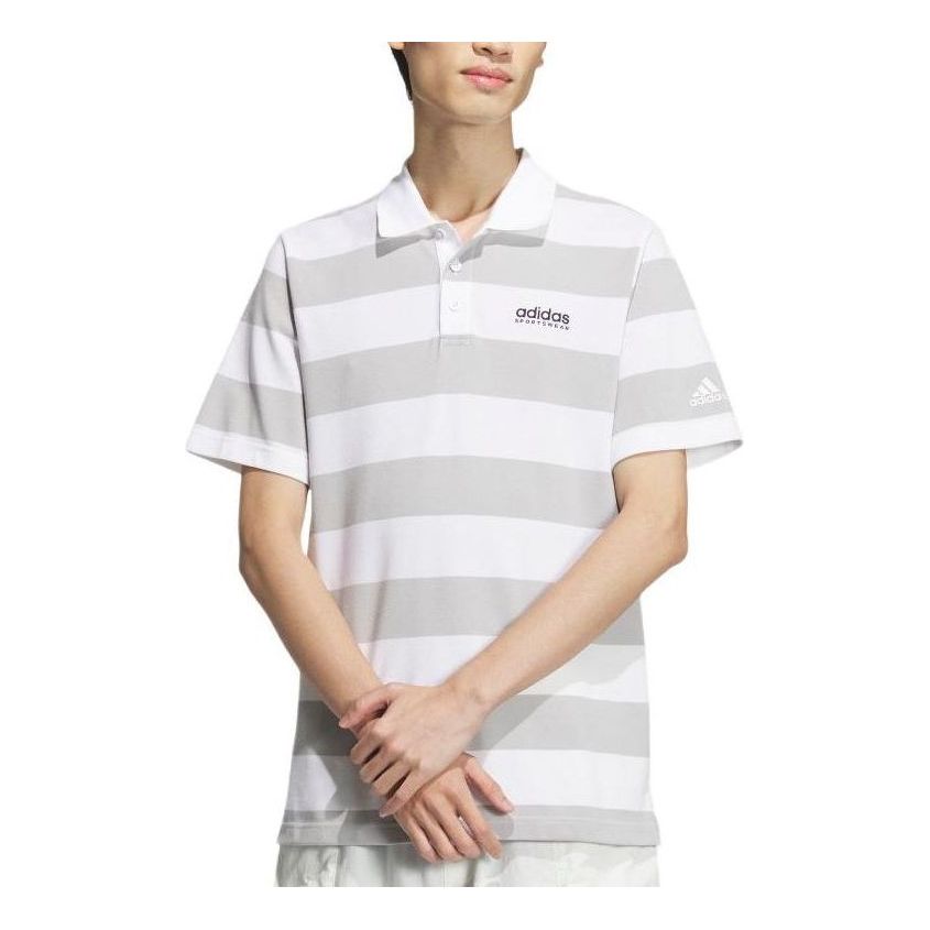 Поло тениска adidas Originals Pique Stripe Polo Shirt Бяло | JI9059, 0