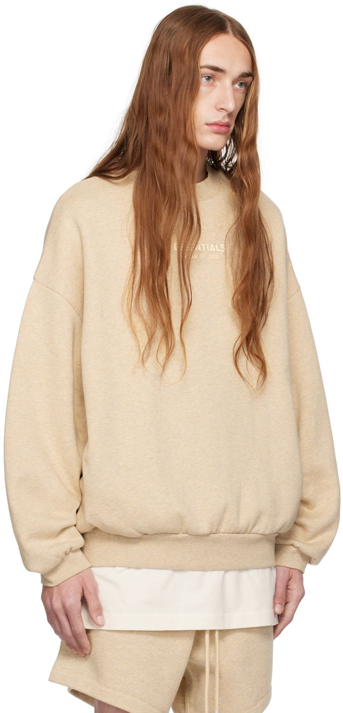 Пуловер Fear of God Fear of God Essentials Crewneck Бежово | 192BT232043F, 1