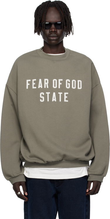 Суитчър Fear of God Fear of God ESSENTIALS 90s Fit Fleece Crewneck Sweatshirt Сиво | 192SP256557F, 0
