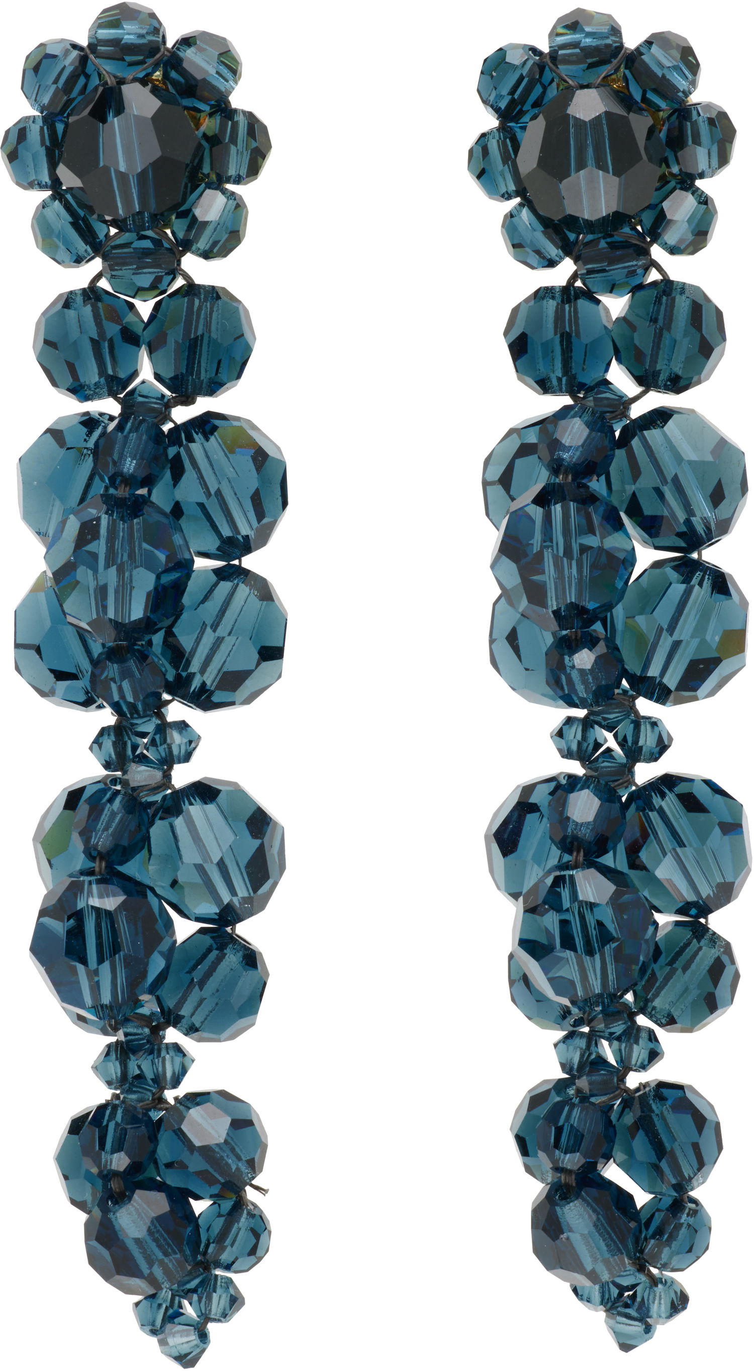 Обеци Simone Rocha Simone Rocha Cluster Drip Crystal Earrings Синьо | ERG546 0903, 0