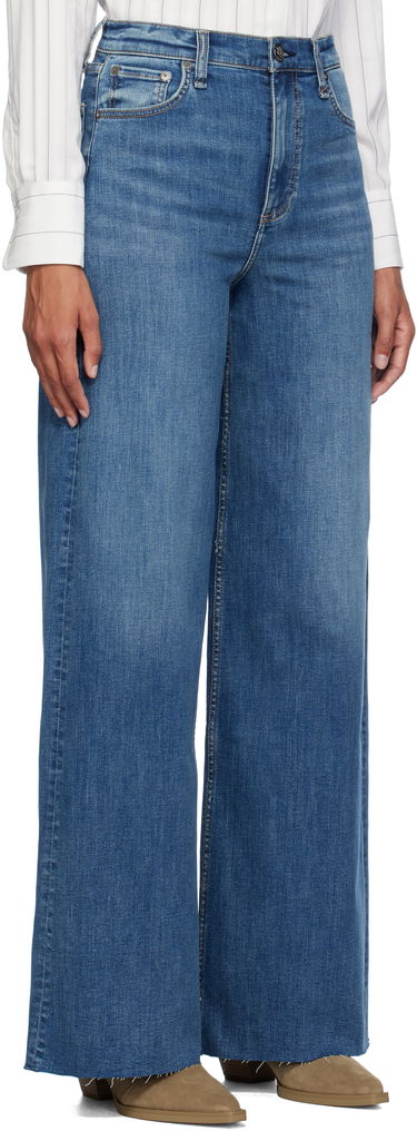 Дънки rag & bone Rag & Bone Flexi Sofie Wide-Leg Jeans Синьо | WDD24F2952FUWI, 1