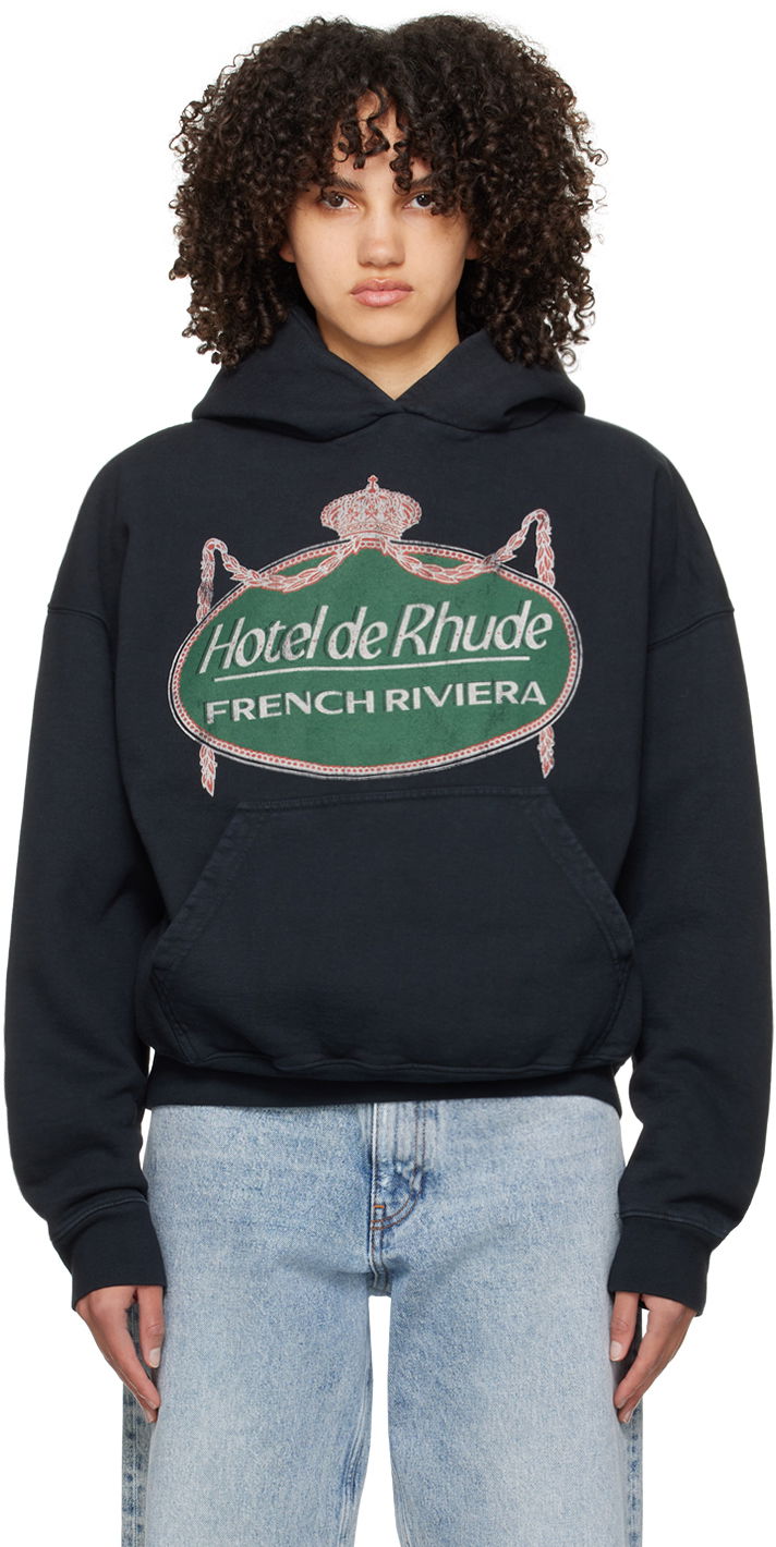 Суитчър Rhude Riviera Hoodie Черно | RHPS24HO04012610, 0