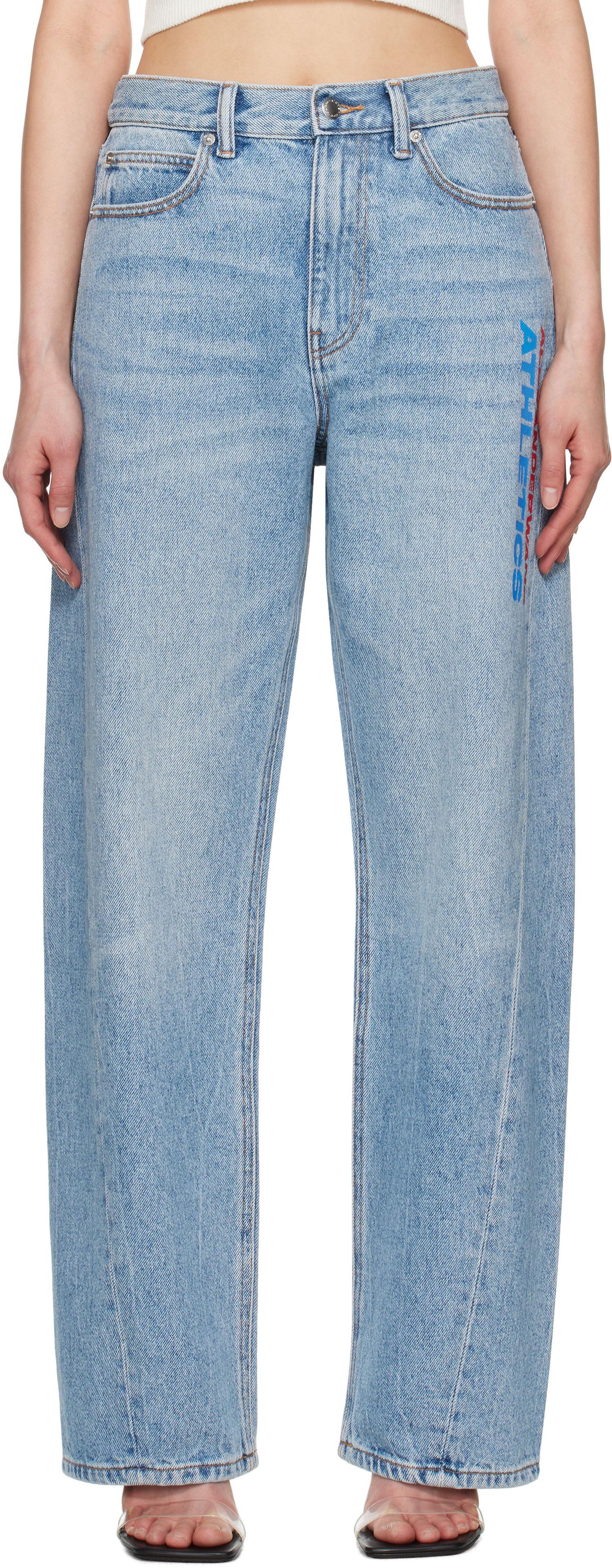 Дънки Alexander Wang Alexander Wang Logo Balloon Jeans Синьо | 4DC2254767, 0