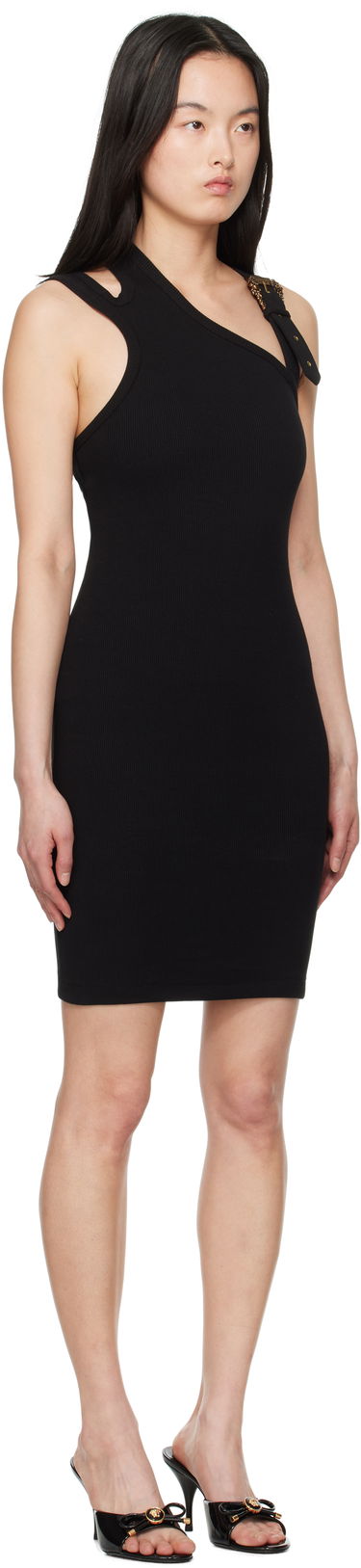 Pокля Versace Versace Jeans Couture Baroque Buckle Minidress Черно | E78HAO9A3_EJ0004, 1