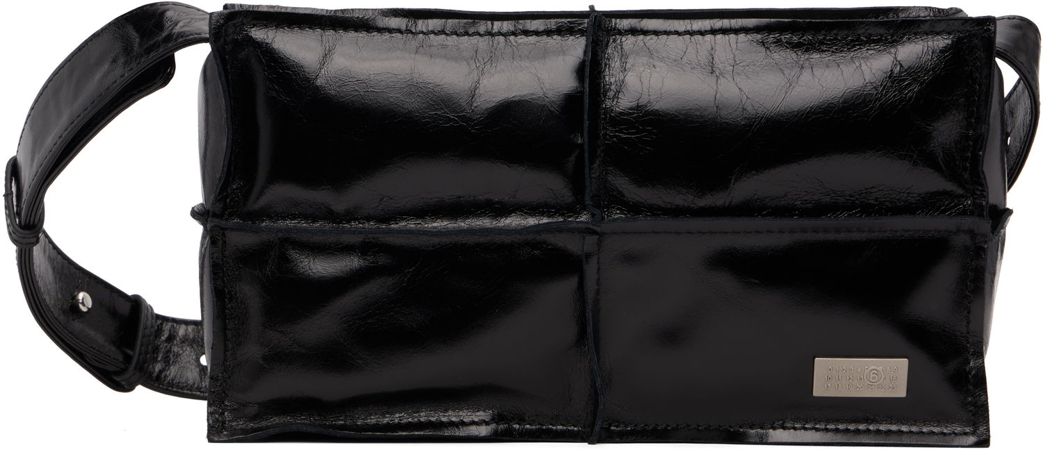 Чанта през рамо Maison Margiela MM6 Maison Margiela Mini Wrinkled Leather Bag Черно | SB5WD0031 P8490, 0