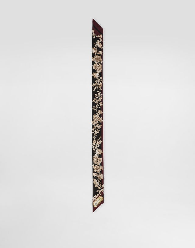 Dolce & Gabbana Floral Print Silk Twill Bandeau