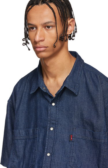 Риза VETEMENTS Levi's Edition Oversized Denim Shirt Тъмно синьо | WAH19SH101, 3