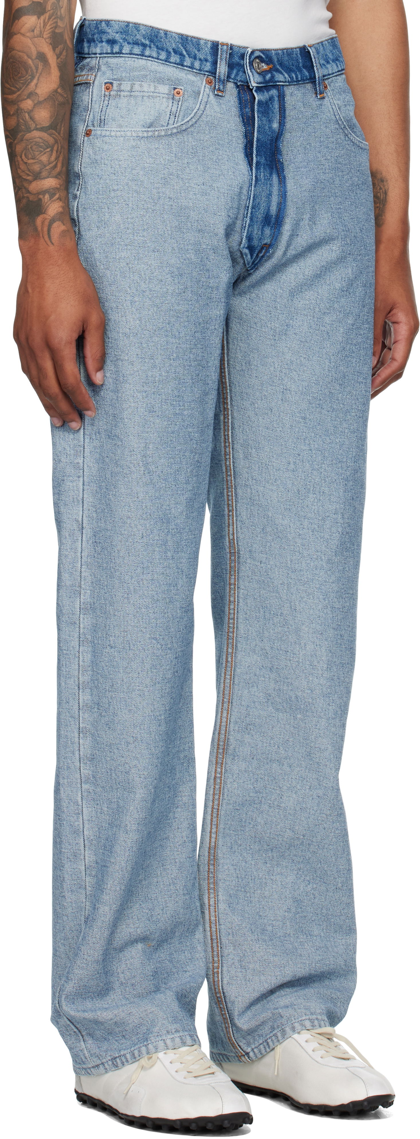 Дънки Maison Margiela MM6 Maison Margiela Straight-Leg Jeans Синьо | SH0LA0026 M30018, 1