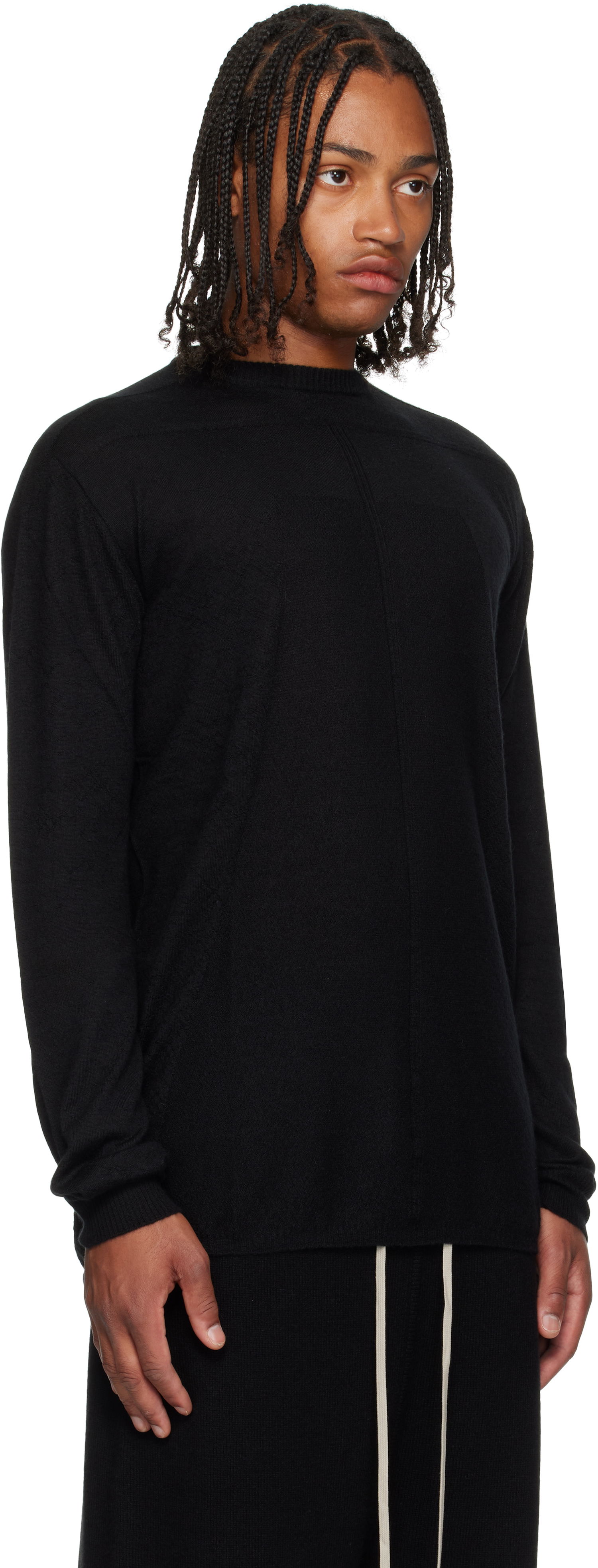 Пуловер Rick Owens Rick Owens Concordians Oversized Level Sweater Черно | RU02E1627 WSL, 1