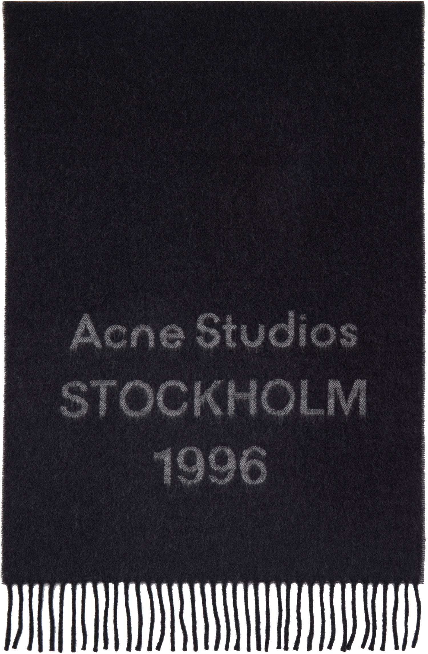 Шал Acne Studios STOCKHOLM 1996 Fringed Scarf Черно | CA0398-, 0