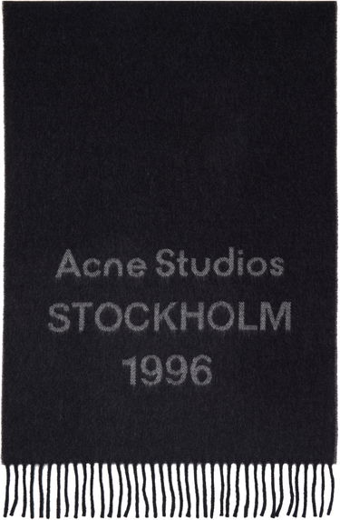 Шал Acne Studios STOCKHOLM 1996 Fringed Scarf Черно | CA0398-, 0