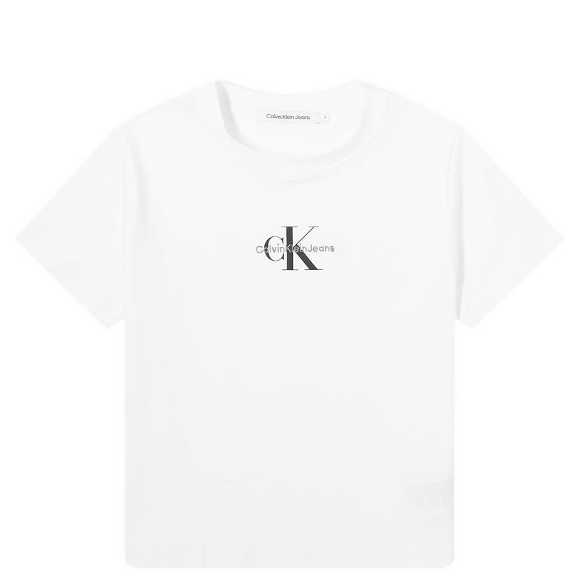 Тениска CALVIN KLEIN Monologo Baby Бяло | J20J223113YAF