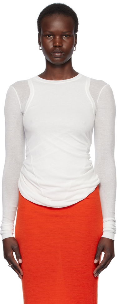 Тениска Jil Sander Jil Sander Crewneck Long Sleeve T-Shirt Бяло | J02NH0012_J20249, 0