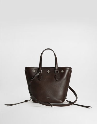 Чанта през рамо Dolce & Gabbana Atene Tempesta Calfskin Shopping Crossbody Bag Кафяво | BM7890AU99480178, 1