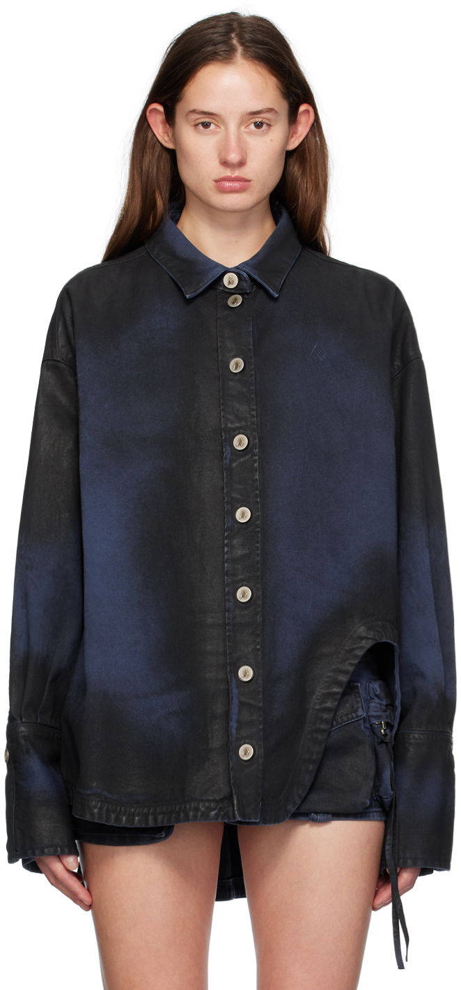 Риза The Attico Attico Diana Denim Shirt Синьо | SPEWCB68 C108