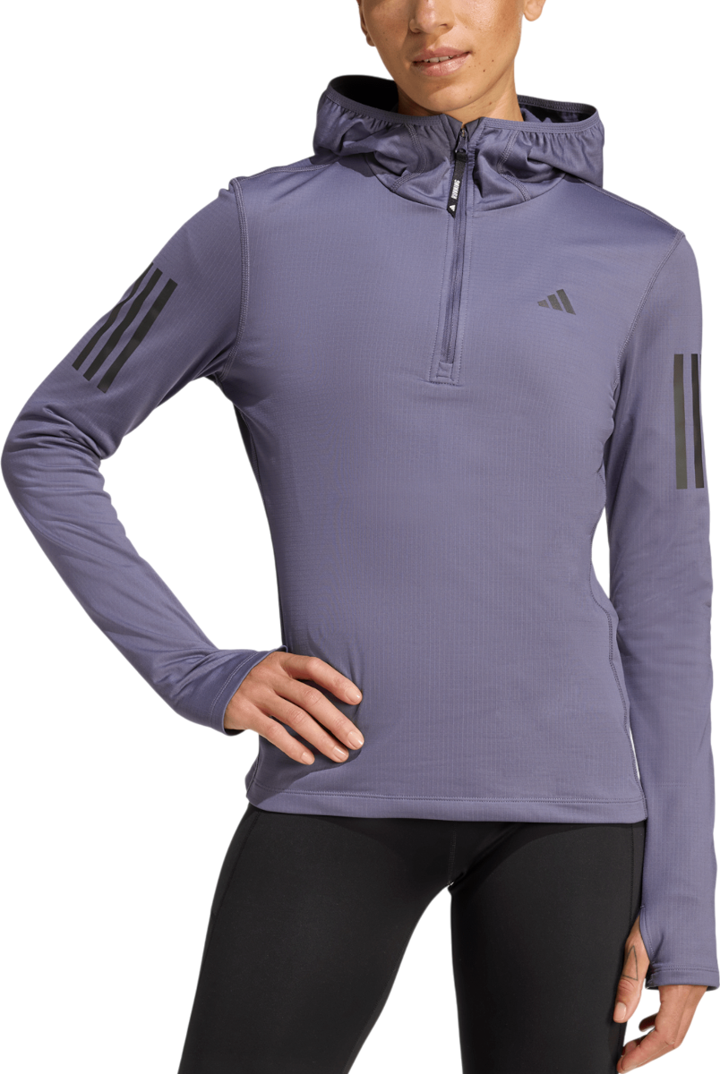 Суитчър adidas Originals Own the Run Hooded Running Top Лилаво | jw9652, 0