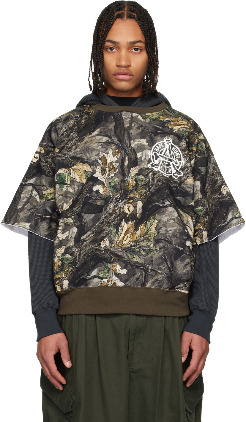Суитчър BAPE Tree Edge Camo Layered Pullover Hoodie Многоцветен | 001PPL801003M